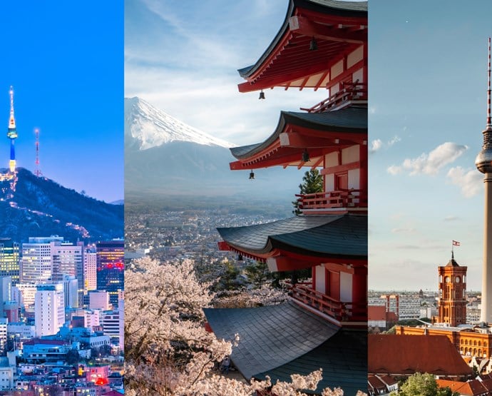 Navigera Sydkorea, Japan och Tyskland: Nya globala partnerskap