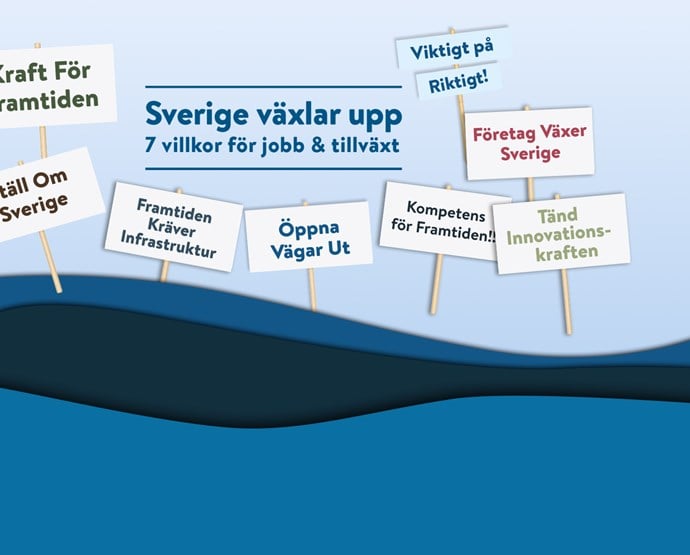 Sverige växlar upp – 7 villkor för jobb och tillväxt